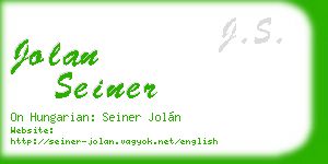 jolan seiner business card